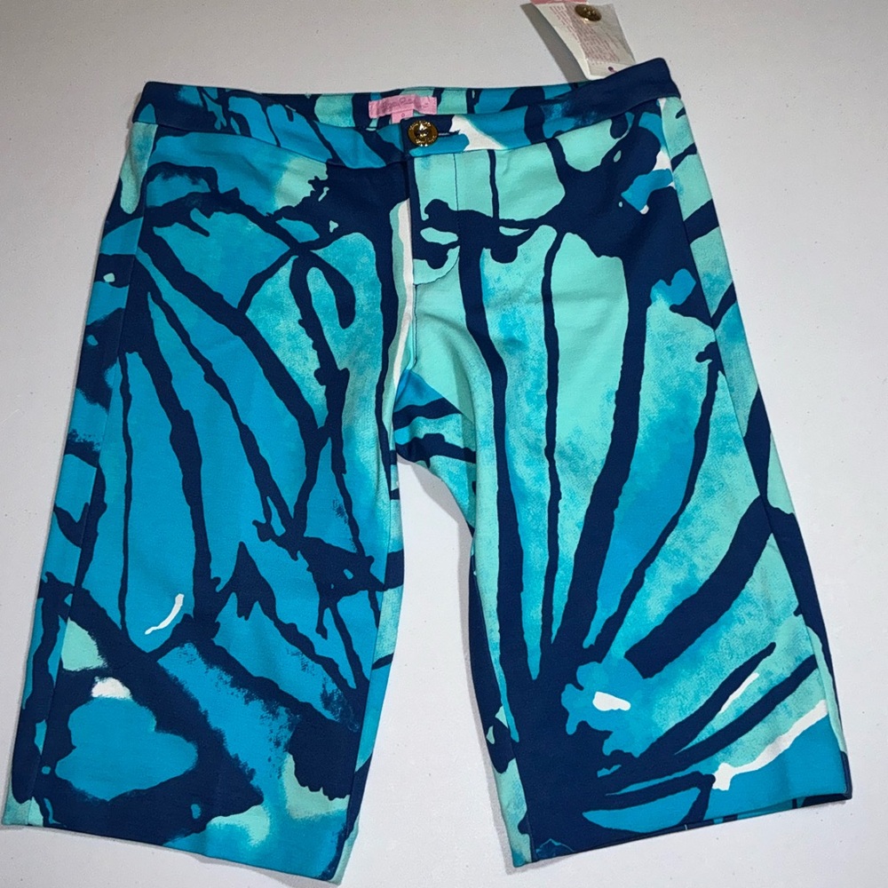 Lilly Pulitzer NWT 12"  McGill Shorts Sparkling Blue Get Inky Size 0 - Picture 14 of 15